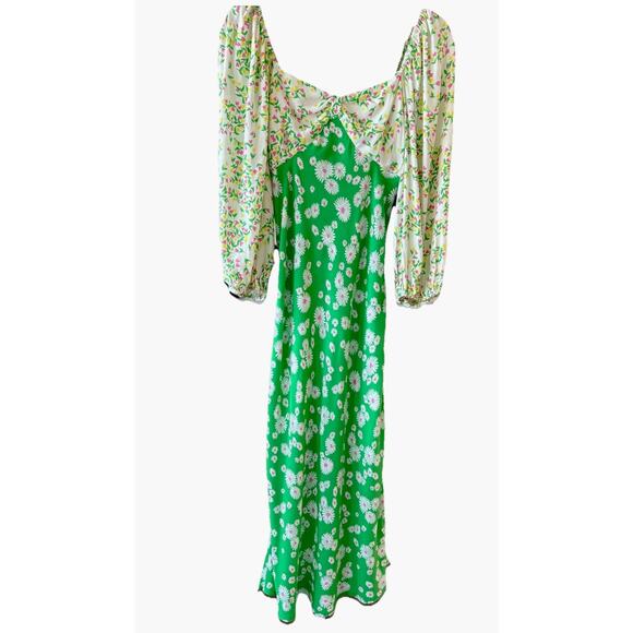 Rixo x Target Dress Women Sz 4 Daisy Smocked Milk Maid Floral Boho NWT Y2K - Picture 2 of 12